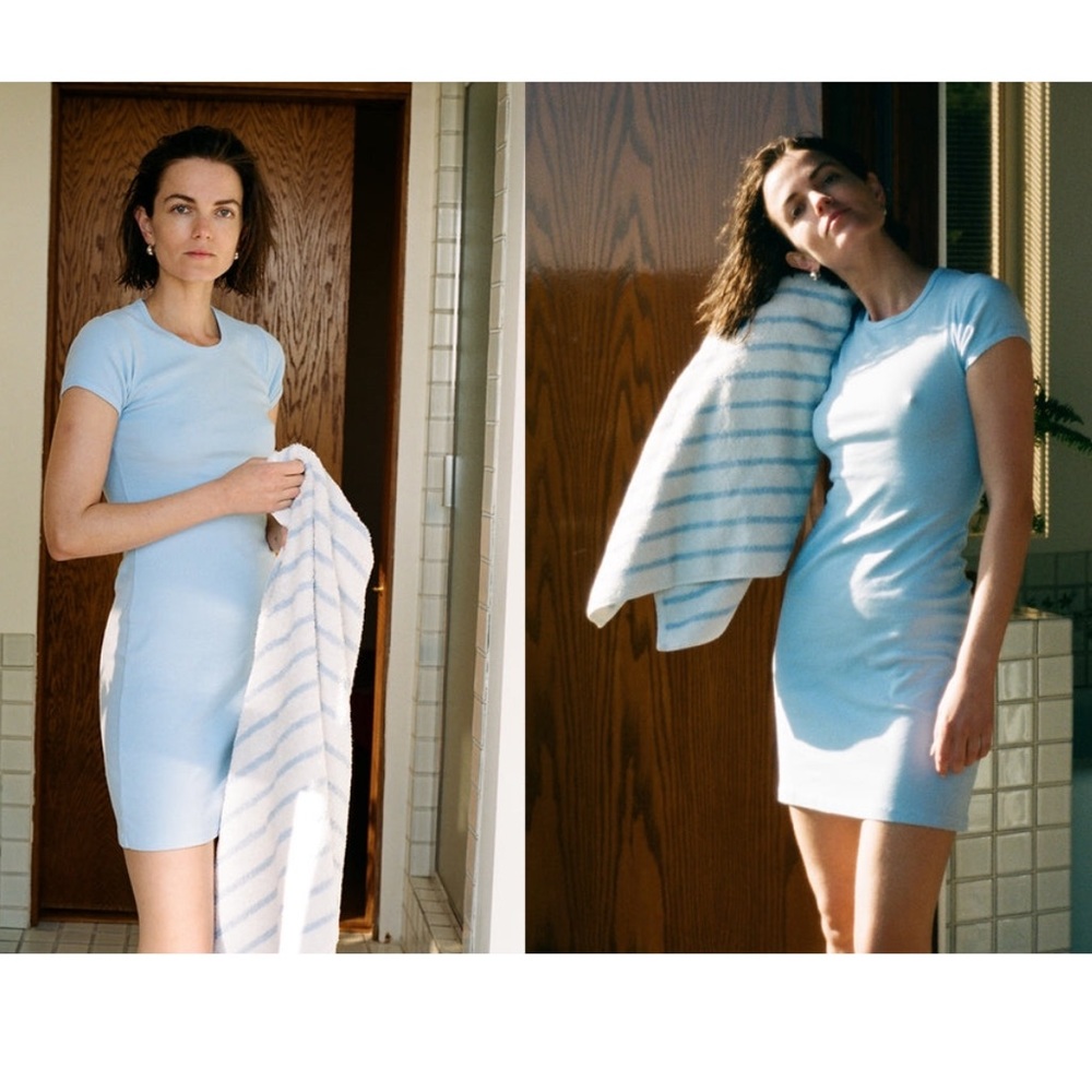 Gil Rodriguez Baby Blue Bellevue Mini Dress in Medium